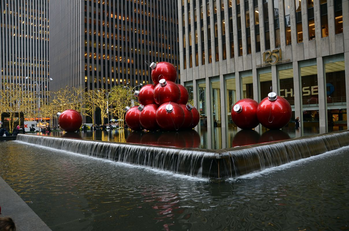New York City Giant Christmas Decoration At The Exxon Building 1251 Avenue of the Americas Between 49 and 50,